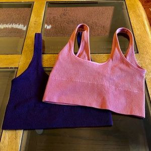 Seamless Ribbed Bralette Bundle Set